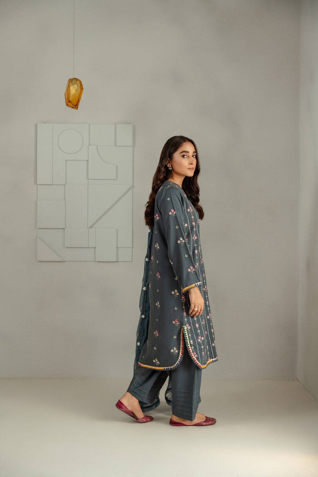 Taana Baana | Manzil Winter |  C3413A - Designer Dress with Intricate embroidery and embellishments. Shop elegent wedding dress at Maria Faisal.