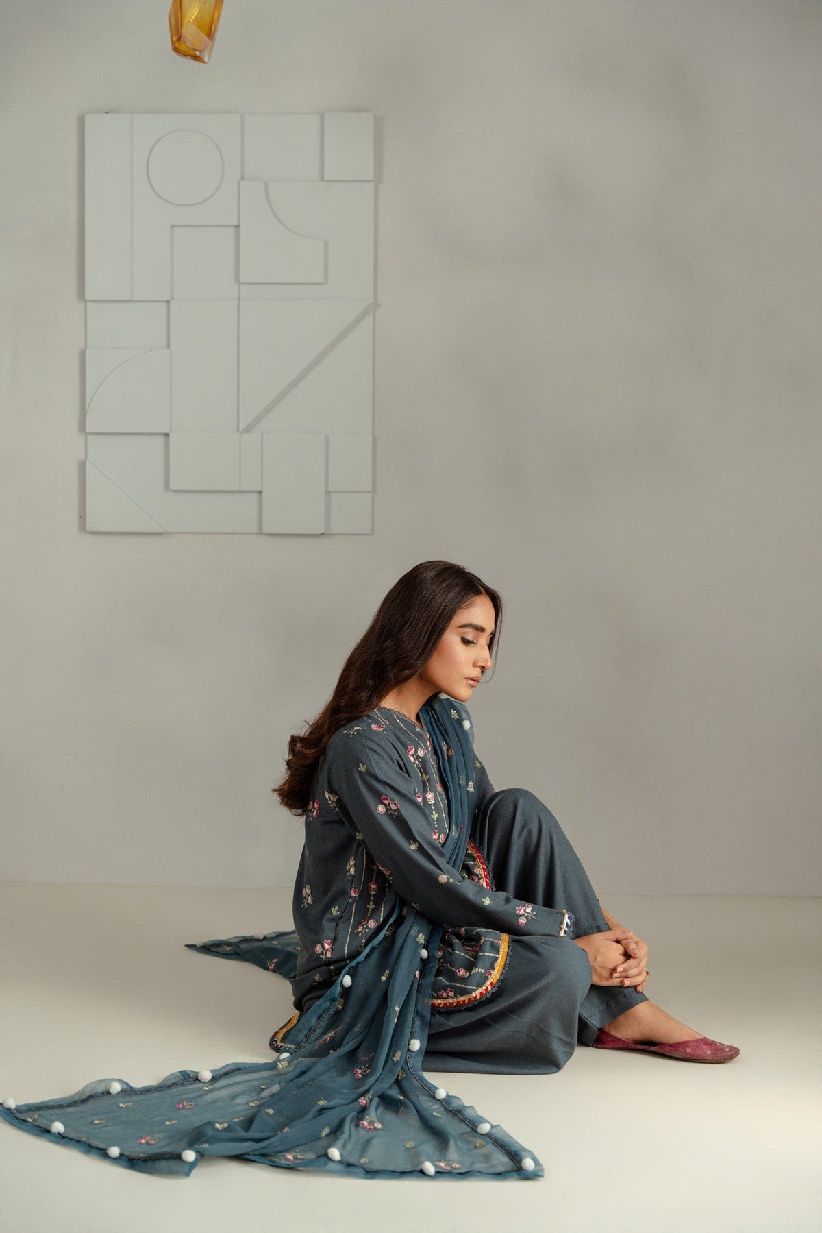 Taana Baana | Manzil Winter |  C3413A - Designer Dress with Intricate embroidery and embellishments. Shop elegent wedding dress at Maria Faisal.