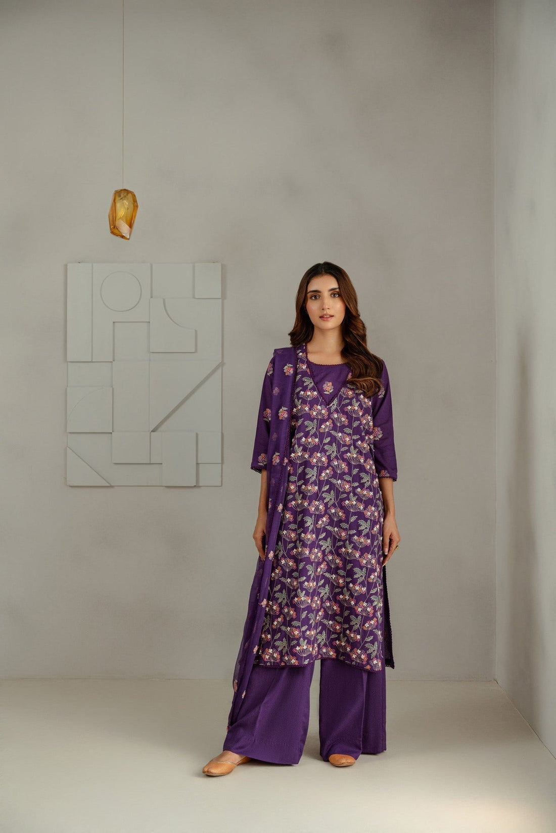 Taana Baana | Manzil Winter |  M3405B - Designer Dress with Intricate embroidery and embellishments. Shop elegent wedding dress at Maria Faisal.
