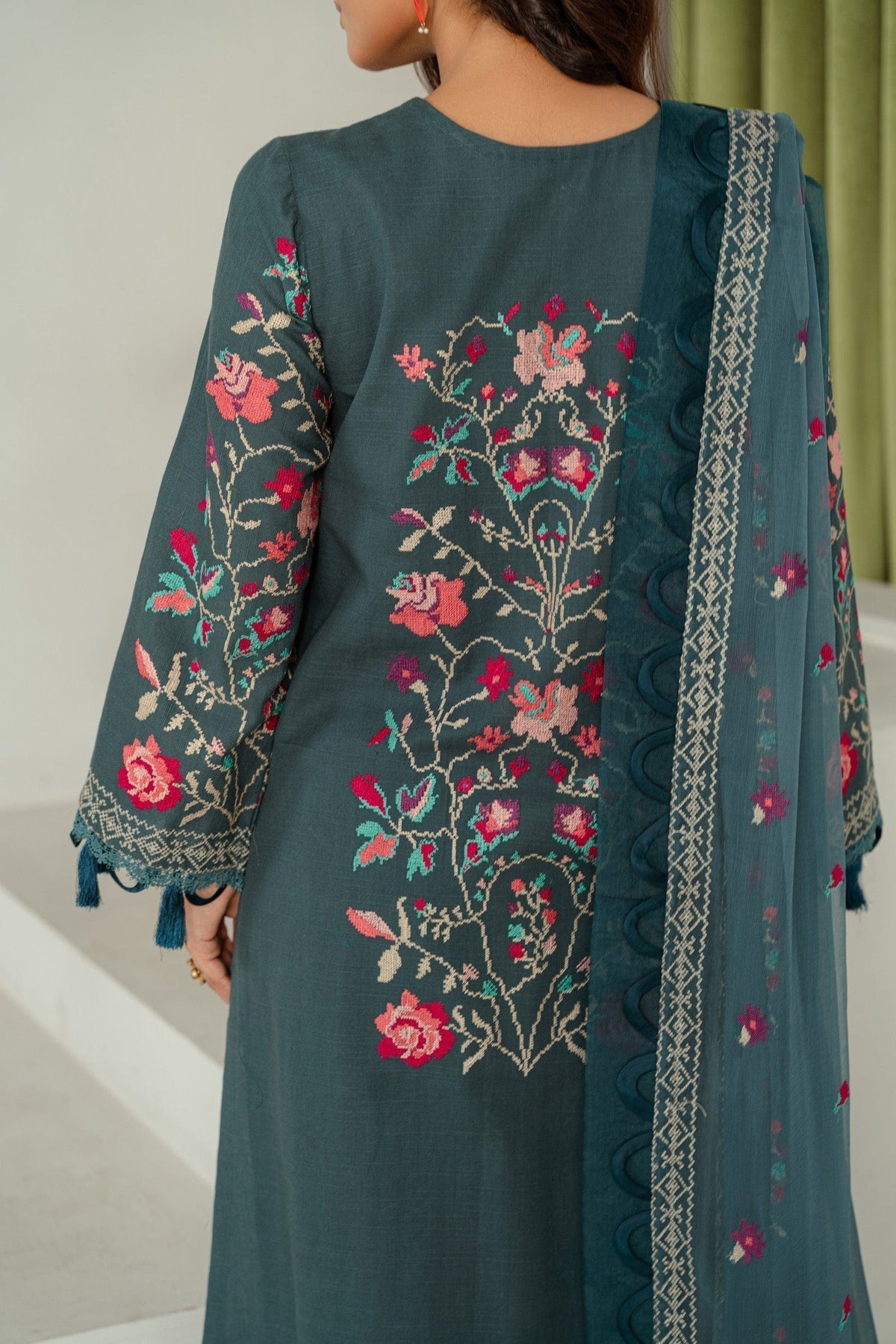 Taana Baana | Manzil Winter |  C3410B - Designer Dress with Intricate embroidery and embellishments. Shop elegent wedding dress at Maria Faisal.