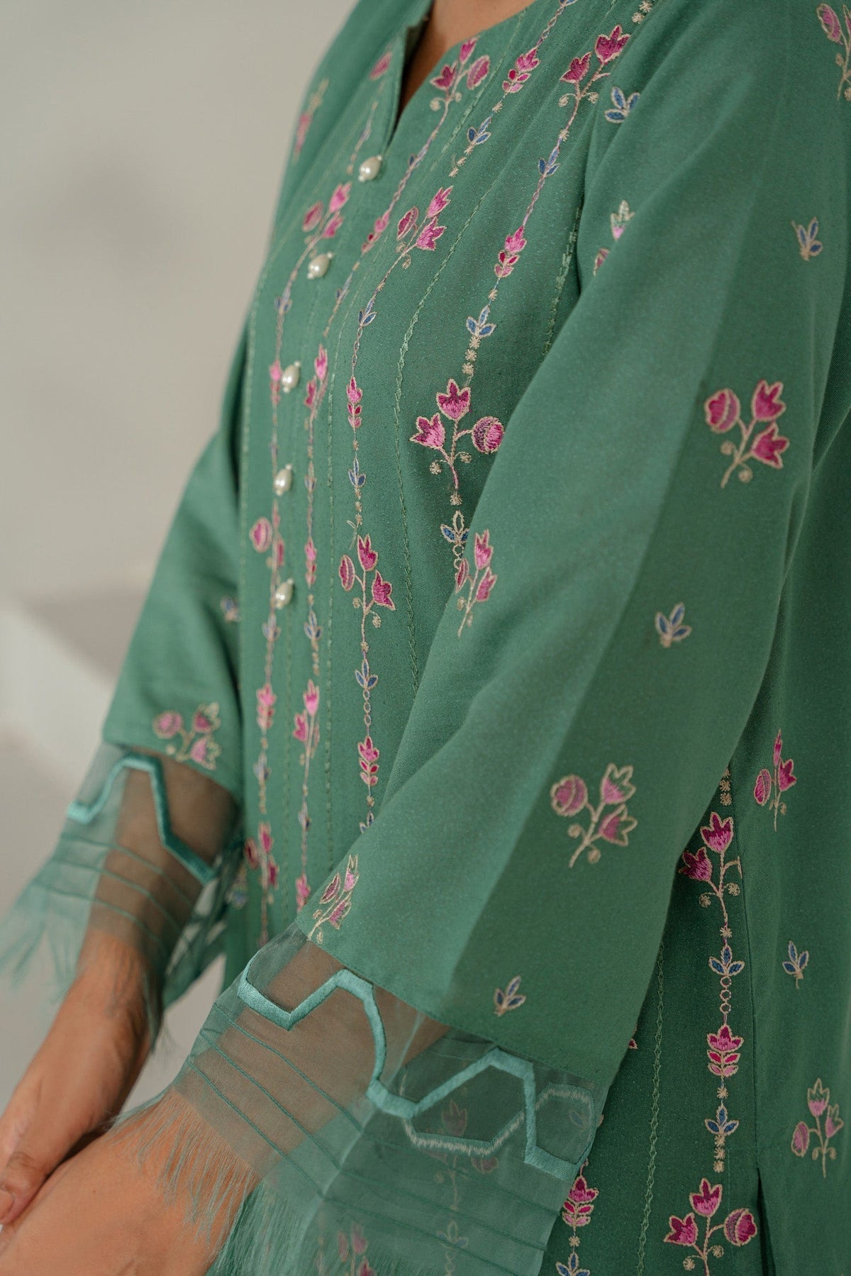 Taana Baana | Manzil Winter |  C3413B - Designer Dress with Intricate embroidery and embellishments. Shop elegent wedding dress at Maria Faisal.