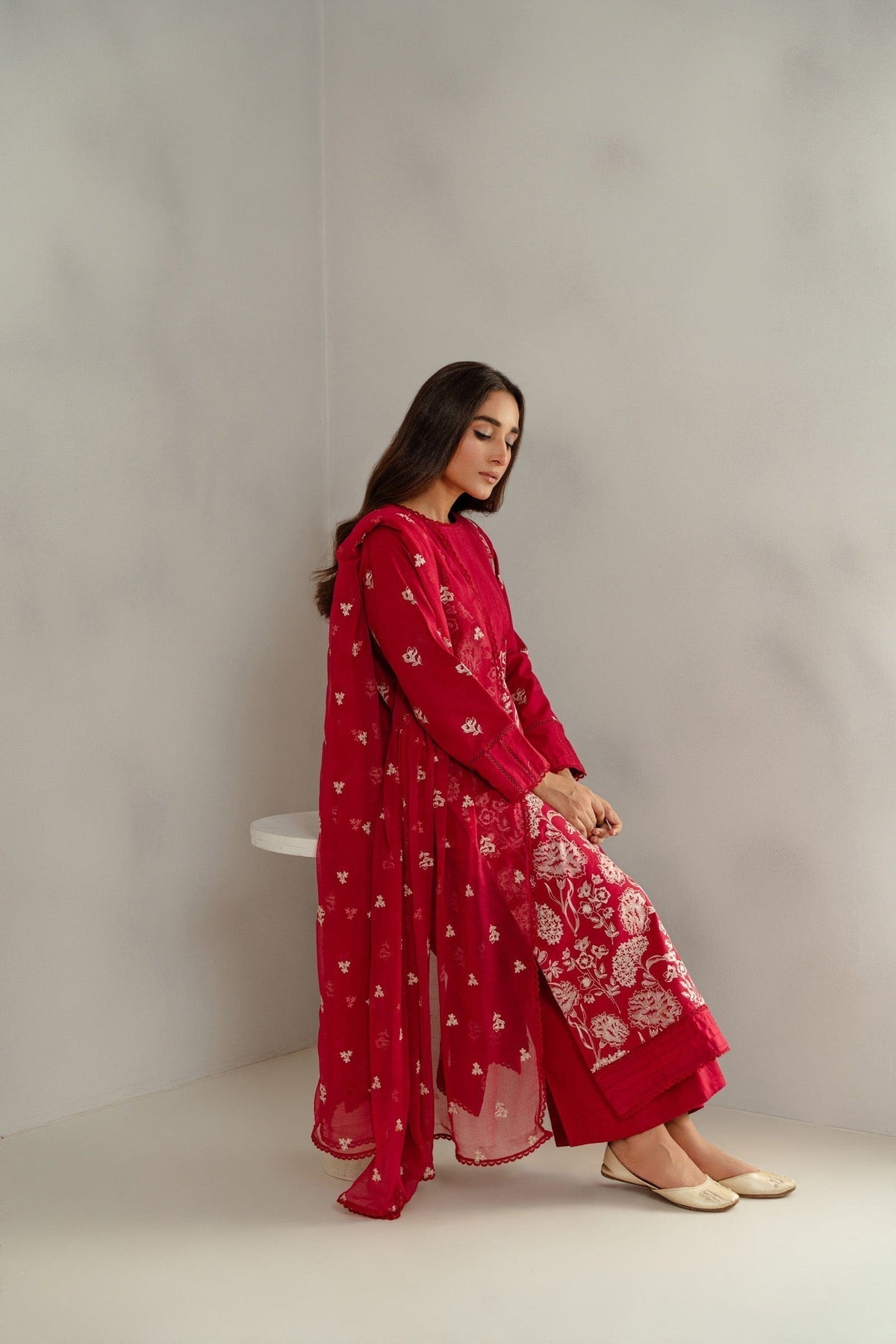 Taana Baana | Manzil Winter |  C3412A - Designer Dress with Intricate embroidery and embellishments. Shop elegent wedding dress at Maria Faisal.