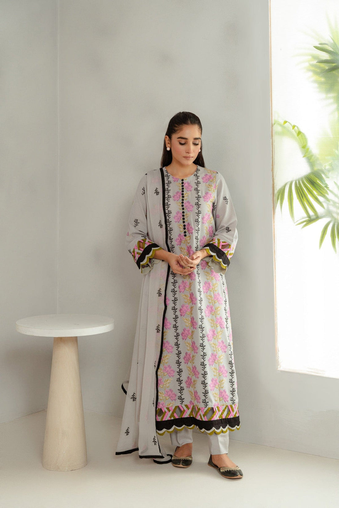Taana Baana | Manzil Winter |  C3409B - Designer Dress with Intricate embroidery and embellishments. Shop elegent wedding dress at Maria Faisal.