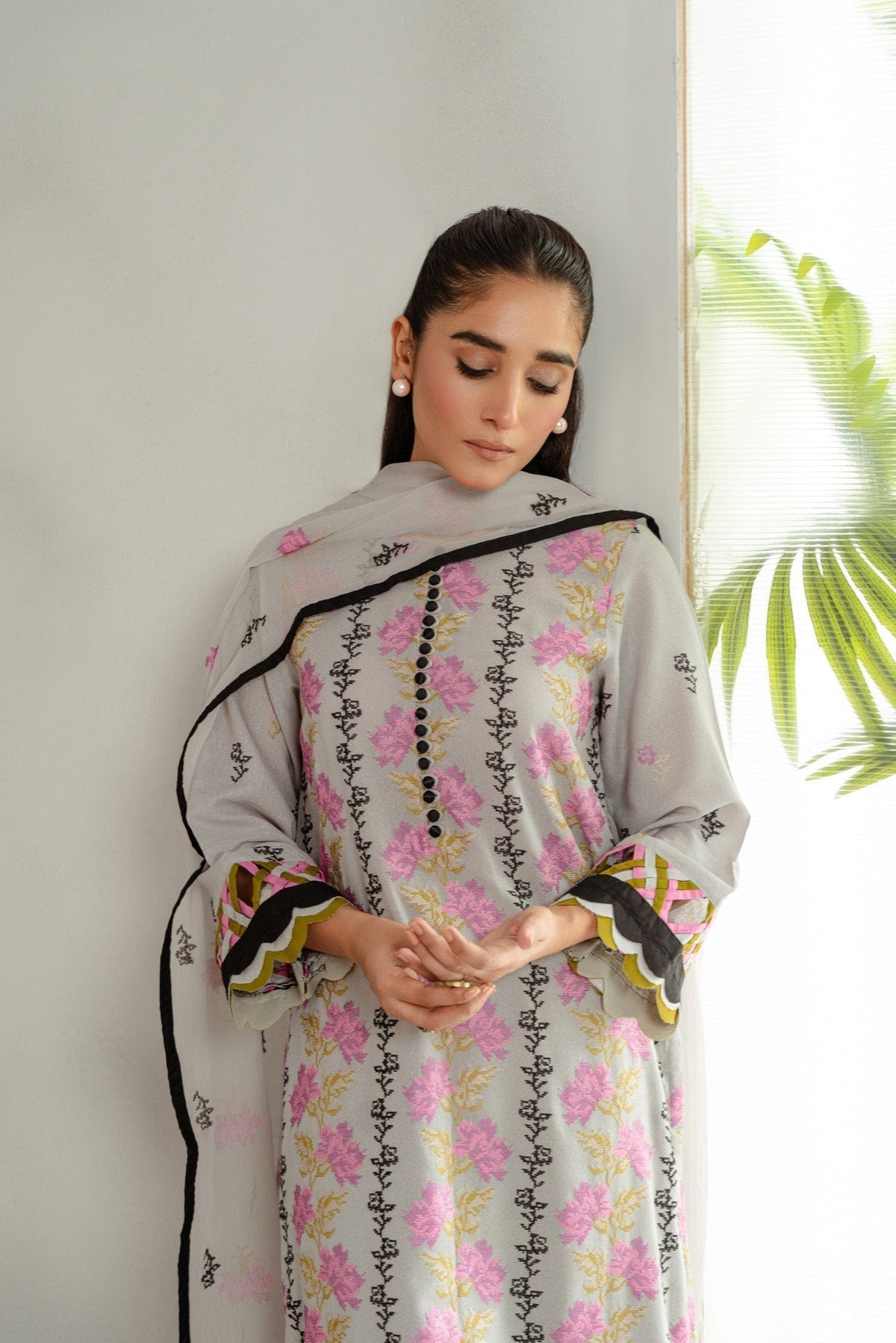 Taana Baana | Manzil Winter |  C3409B - Designer Dress with Intricate embroidery and embellishments. Shop elegent wedding dress at Maria Faisal.