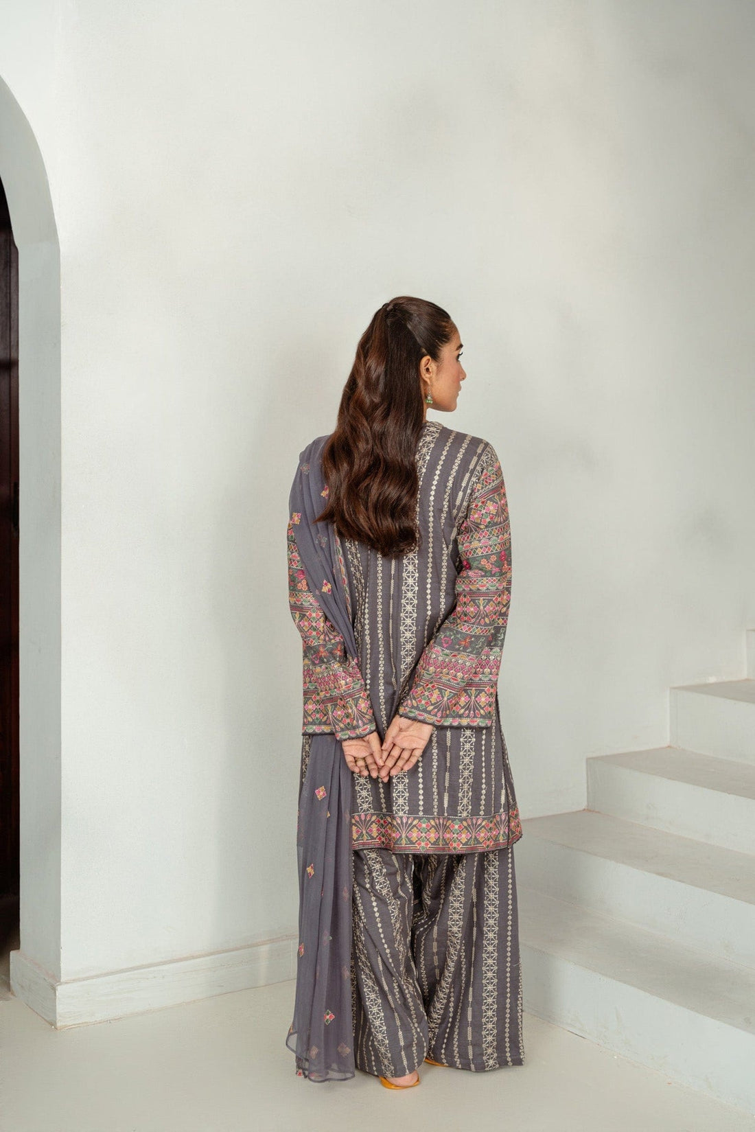 Taana Baana | Manzil Winter |  B3401B - Designer Dress with Intricate embroidery and embellishments. Shop elegent wedding dress at Maria Faisal.