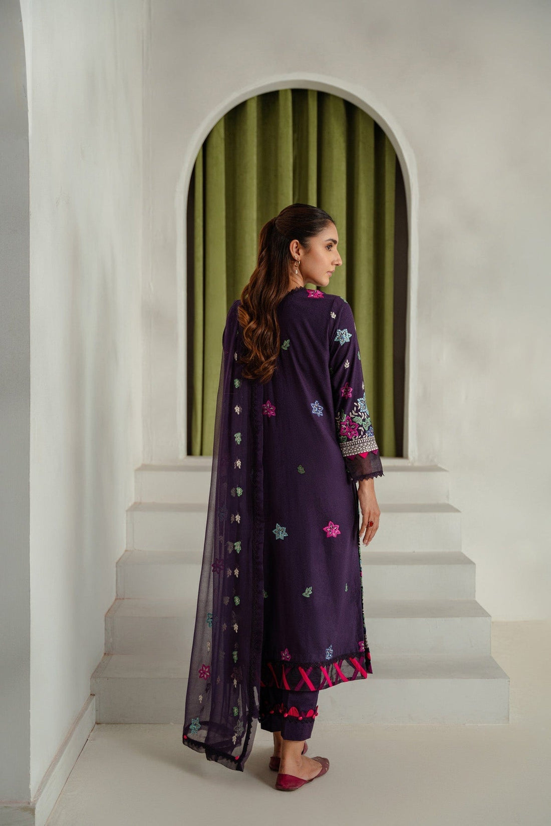 Taana Baana | Manzil Winter |  C3408B - Designer Dress with Intricate embroidery and embellishments. Shop elegent wedding dress at Maria Faisal.