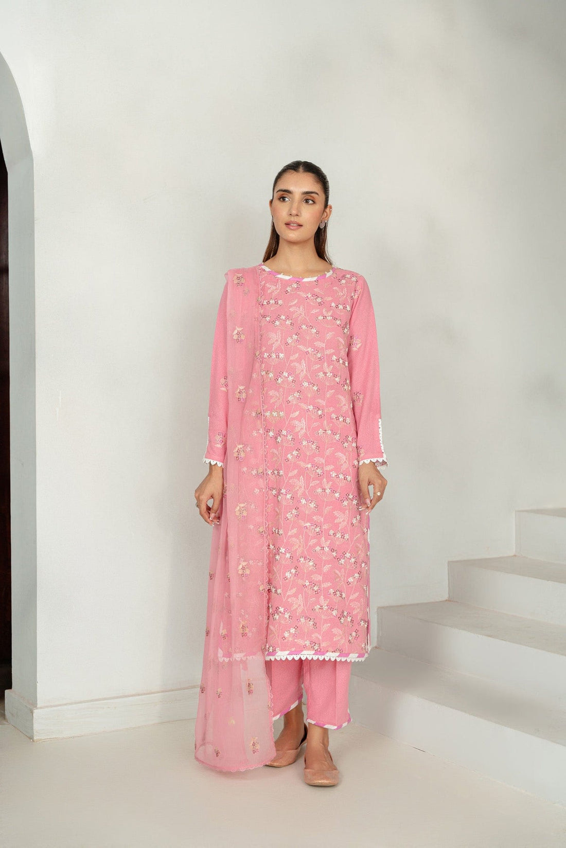 Taana Baana | Manzil Winter | M3405A - Designer Dress with Intricate embroidery and embellishments. Shop elegent wedding dress at Maria Faisal.