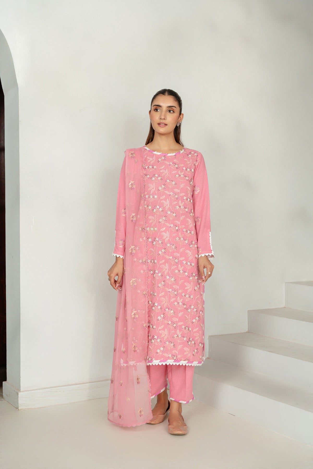 Taana Baana | Manzil Winter | M3405A - Designer Dress with Intricate embroidery and embellishments. Shop elegent wedding dress at Maria Faisal.