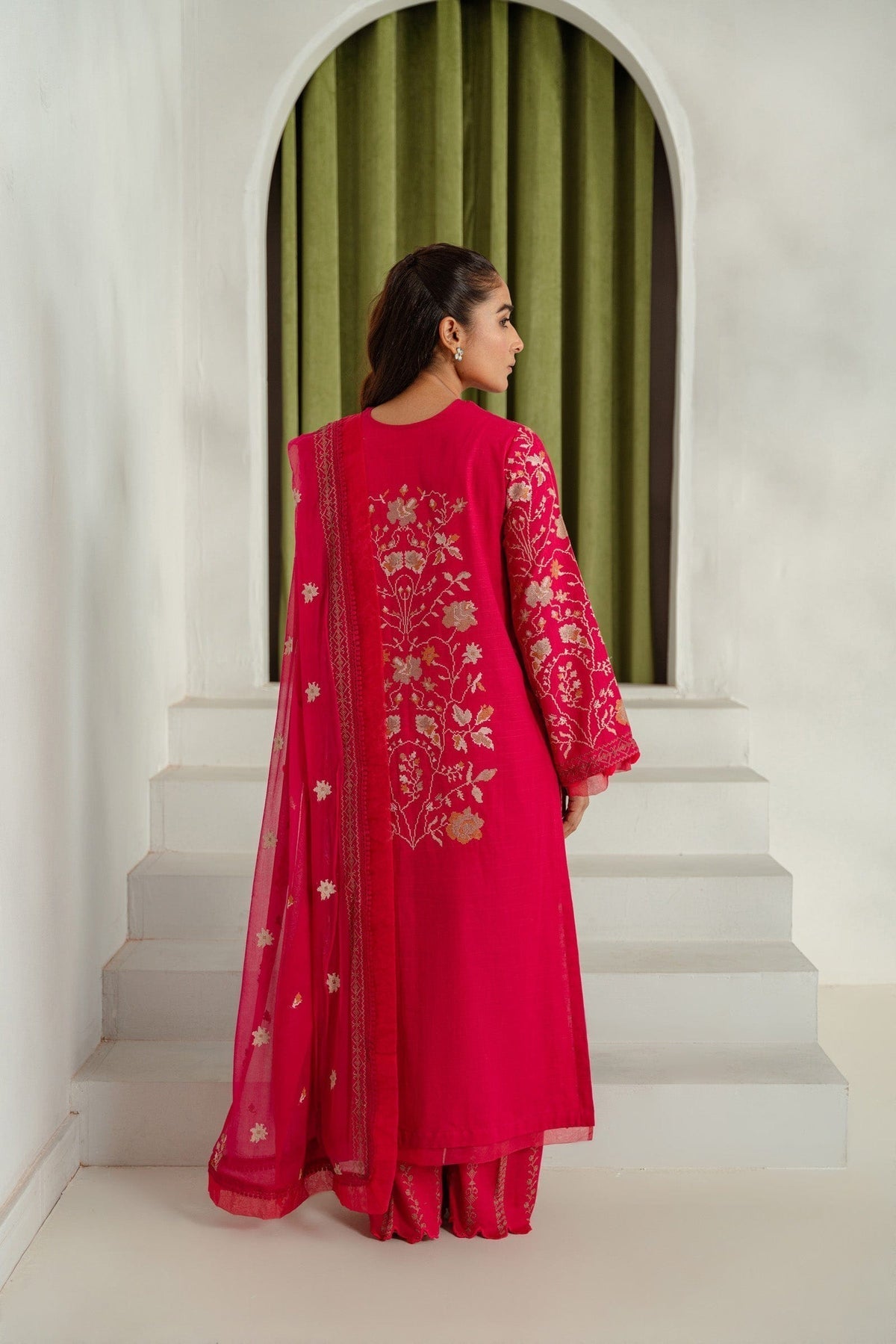 Taana Baana | Manzil Winter |  C3410A - Designer Dress with Intricate embroidery and embellishments. Shop elegent wedding dress at Maria Faisal.
