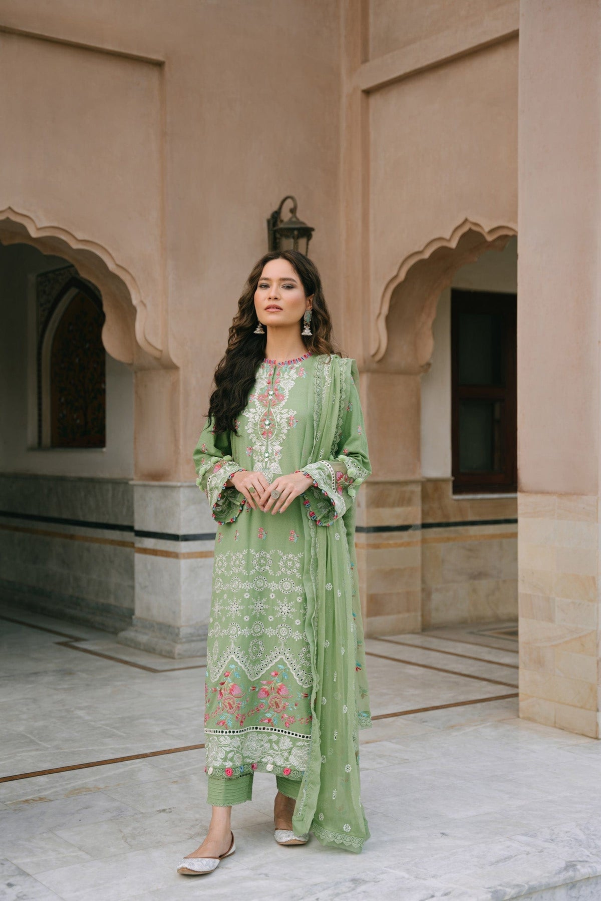 Taana Baana | Manzil Winter |  B3399 - Designer Dress with Intricate embroidery and embellishments. Shop elegent wedding dress at Maria Faisal.