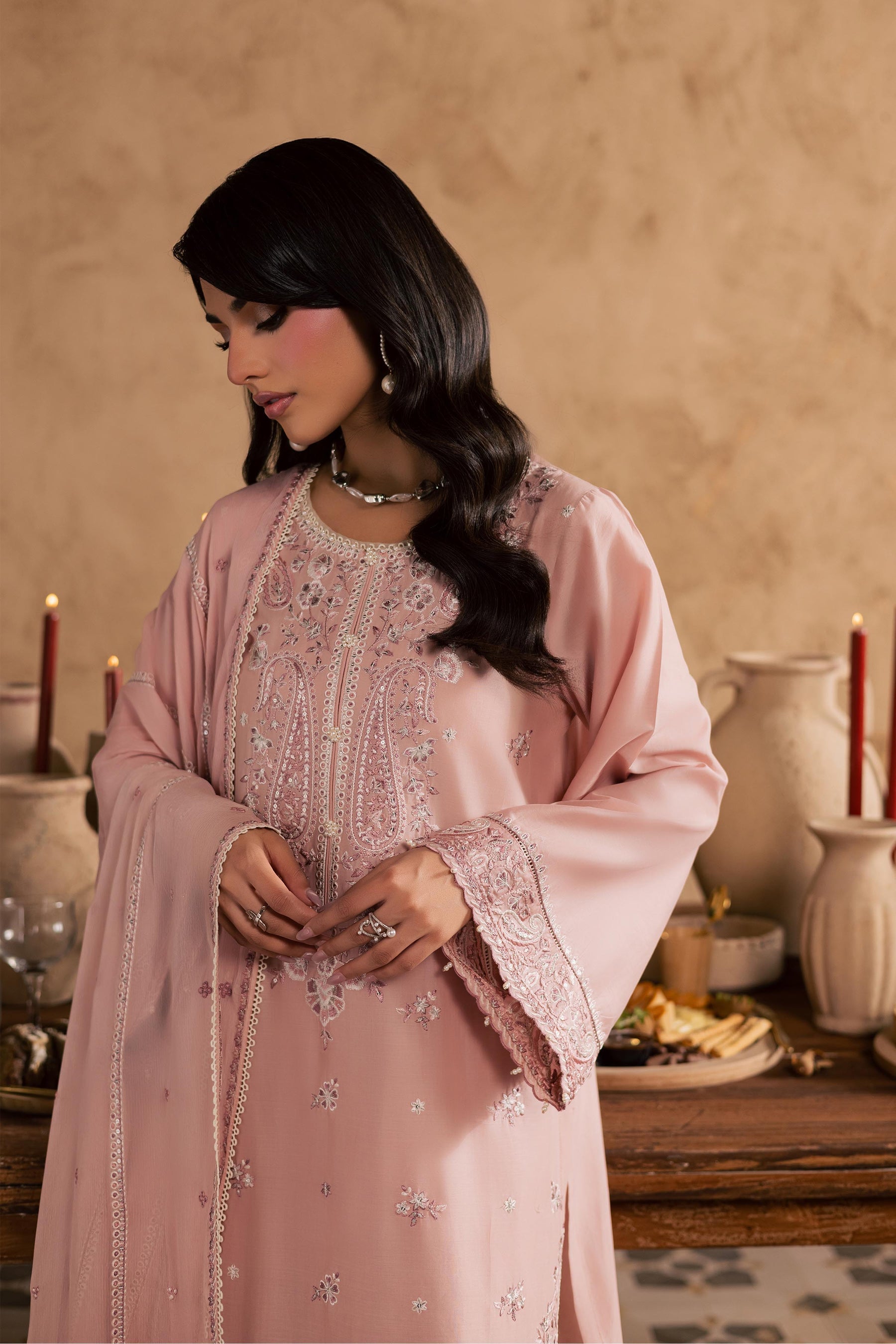 Batik | Festive Eid 26 | Taffy Aria - Luxury Dress - available at Maria Faisal in UK and USA.