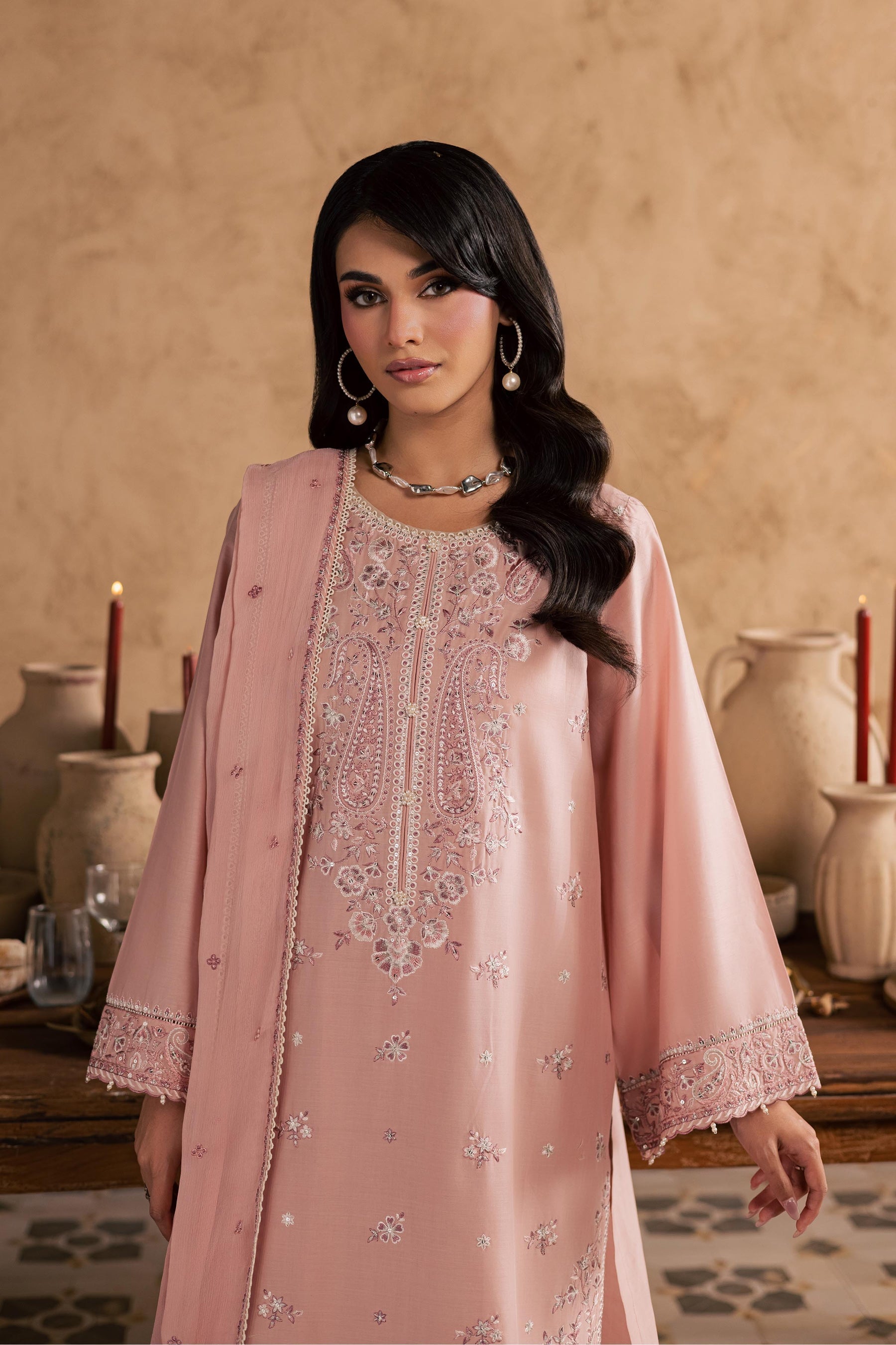 Batik | Festive Eid 26 | Taffy Aria - Luxury Dress - available at Maria Faisal in UK and USA.
