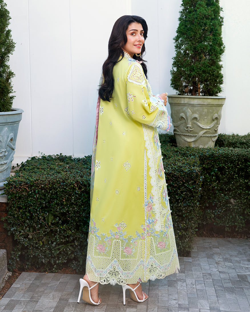Mushq | Amoi Luxury Lawn | Tender Whisper - Luxury Dress - available at Maria Faisal in UK and USA.