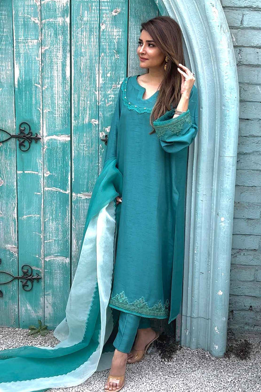 Leon | Leon Luxe Collection | TEAL BLUE - Maria Faisal