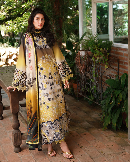 Mushq | Amoi Luxury Lawn | Timeless Charm - Luxury Dress - available at Maria Faisal in UK and USA.