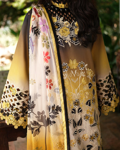 Mushq | Amoi Luxury Lawn | Timeless Charm - Luxury Dress - available at Maria Faisal in UK and USA.