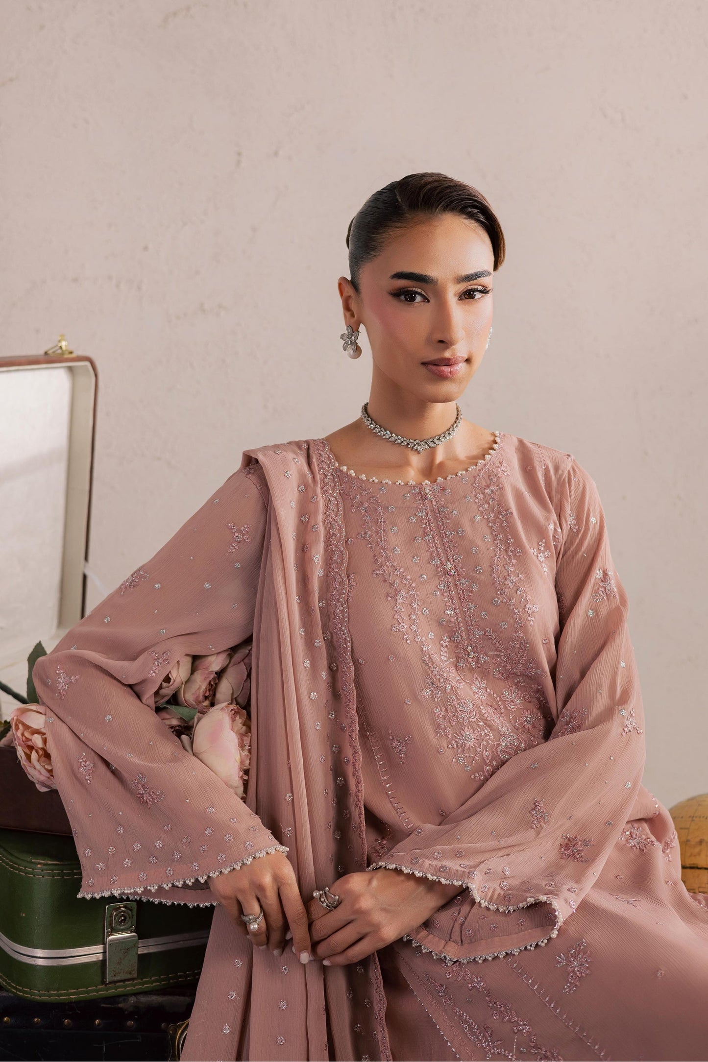 Batik | Festive Eid 26 | Tirna - Luxury Dress - available at Maria Faisal in UK and USA.