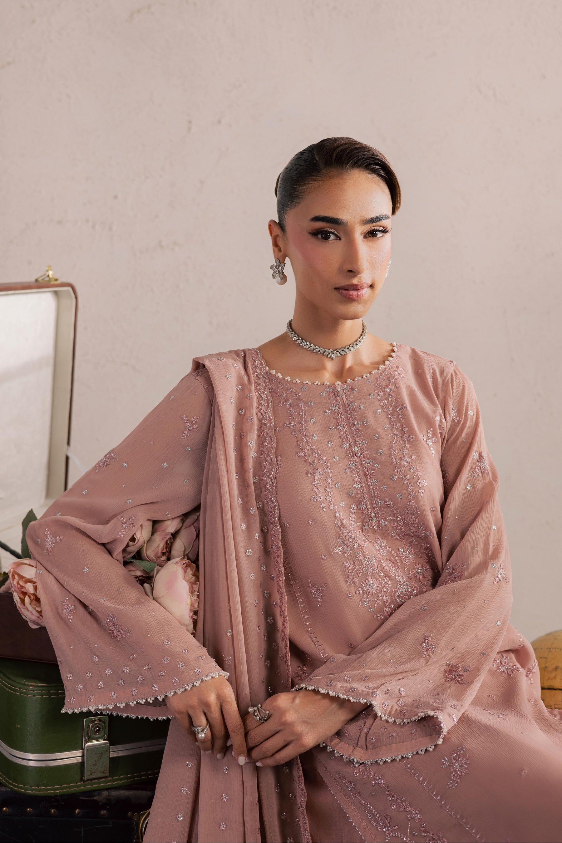 Batik | Festive Eid 26 | Tirna - Luxury Dress - available at Maria Faisal in UK and USA.