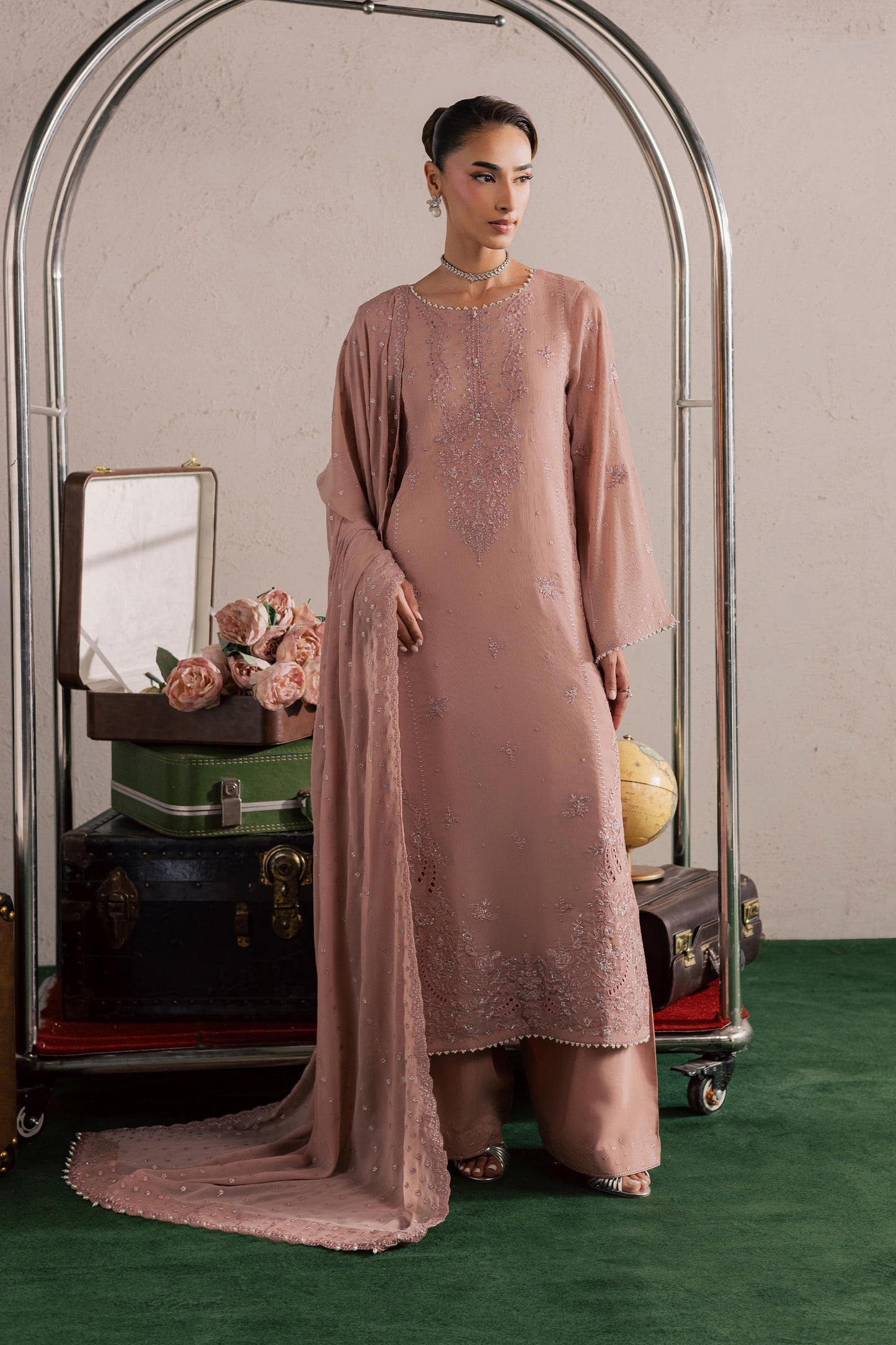 Batik | Festive Eid 26 | Tirna - Luxury Dress - available at Maria Faisal in UK and USA.