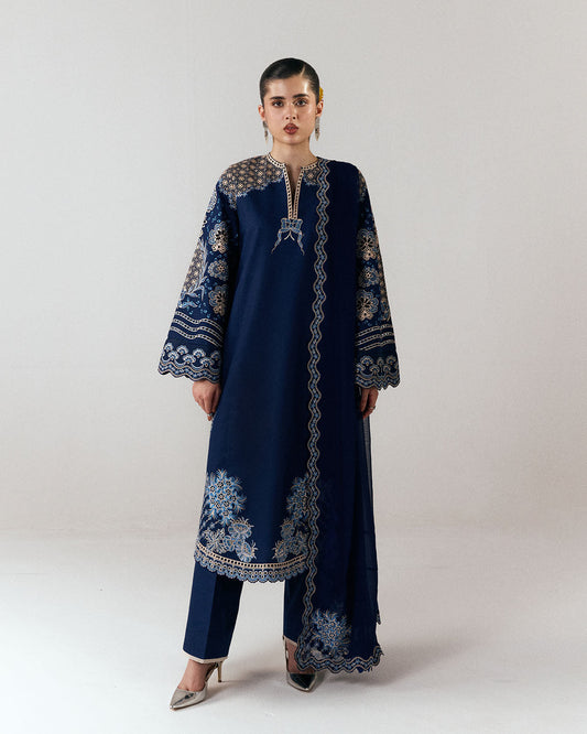 Jugnu | SS 26 Lawn | Tiva - Luxury Dress - available at Maria Faisal in UK and USA.