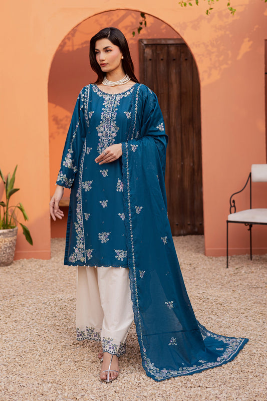 Batik | Festive Eid 26 | Twilight Bloom - Luxury Dress - available at Maria Faisal in UK and USA.