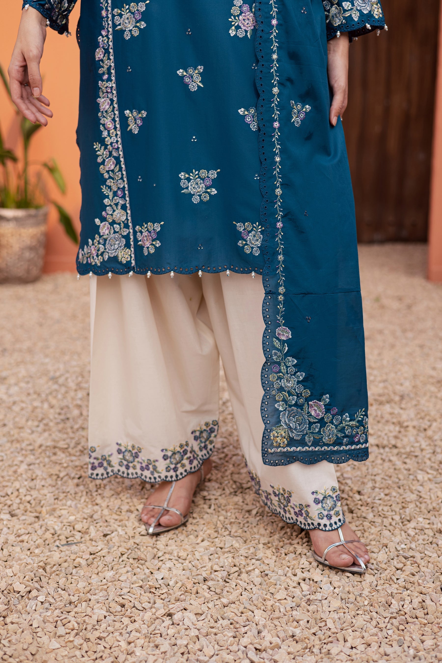 Batik | Festive Eid 26 | Twilight Bloom - Luxury Dress - available at Maria Faisal in UK and USA.