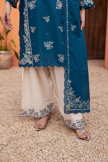 Batik | Festive Eid 26 | Twilight Bloom - Luxury Dress - available at Maria Faisal in UK and USA.