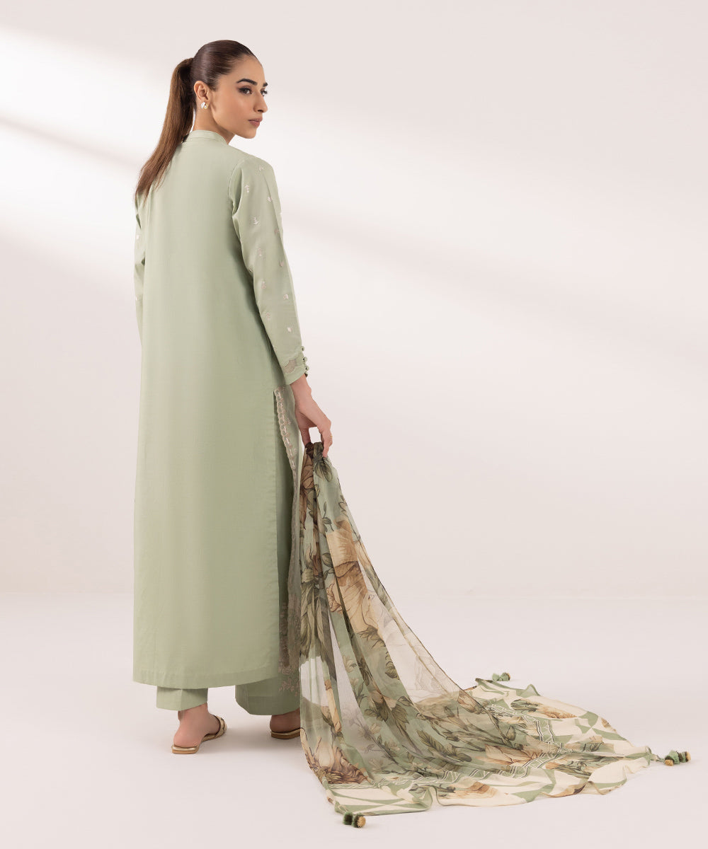 Sapphire | Intermix 2024 | Cambric Suit S-19 - Designer Dress with Intricate embroidery and embellishments. Shop elegent wedding dress at Maria Faisal.