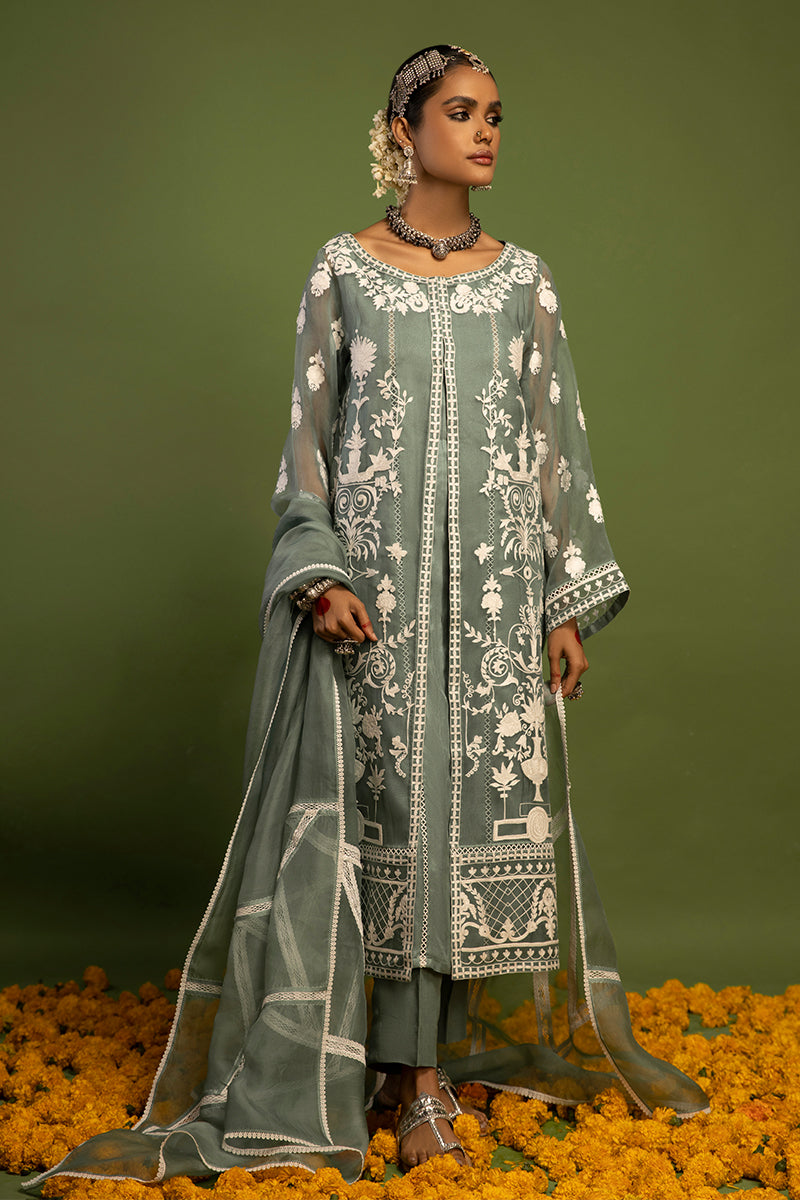 Wardha Saleem | Luxury Pret Traditional Wear | SHAJAR - AARI WORK (2 PC) - Ladies Clothes 