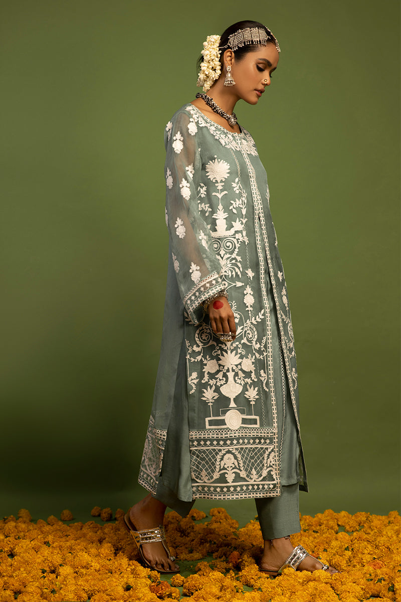 Wardha Saleem | Luxury Pret Traditional Wear | SHAJAR - AARI WORK (2 PC) - Ladies Clothes 