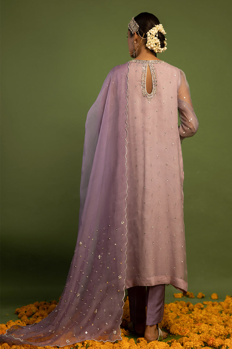Wardha Saleem | Luxury Pret Traditional Wear | SARAAB - LILAC HEAVY FORMAL (2 PC) - Ladies Clothes - Maria Faisal