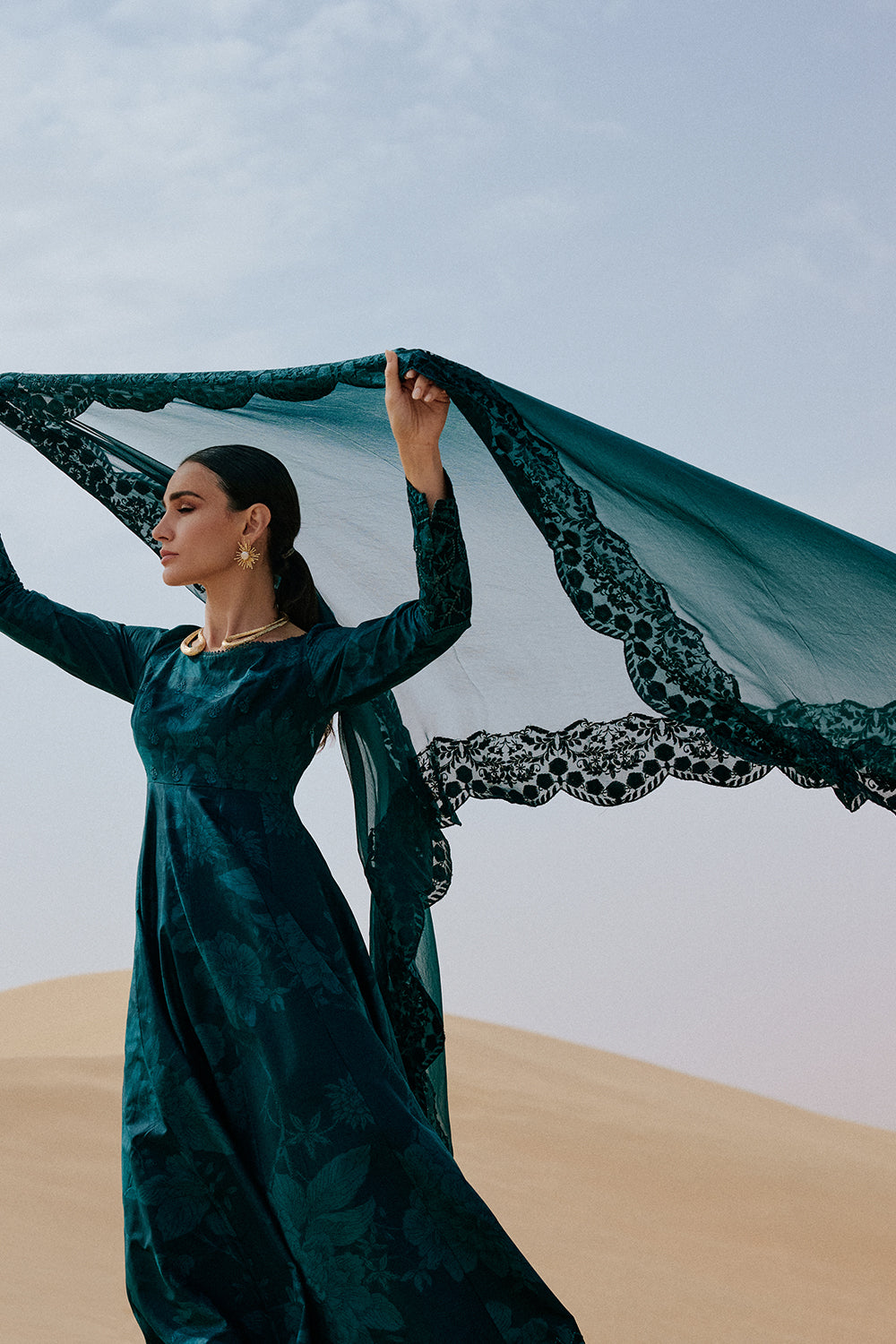 Saira Rizwan | Luxury Lawn 26 | ZOMOROD-SRL26-10 - Dress - available at Maria Faisal in UK and USA.