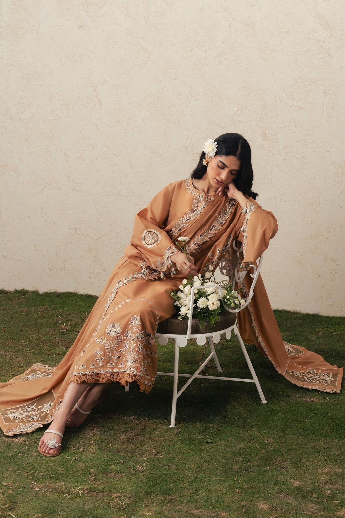 Cross Stitch | The Moonsoon Edit 26 | AMBER DUNE-3PC EMBROIDERED SUIT - Luxury Dress - available at Maria Faisal in UK and USA.
