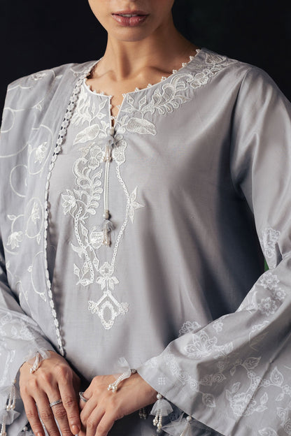 Cross Stitch | The Moonsoon Edit 26 | SELENE GLOW-3PC PRINTED SUIT - Luxury Dress - available at Maria Faisal in UK and USA.