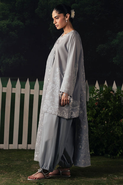 Cross Stitch | The Moonsoon Edit 26 | SELENE GLOW-3PC PRINTED SUIT - Luxury Dress - available at Maria Faisal in UK and USA.