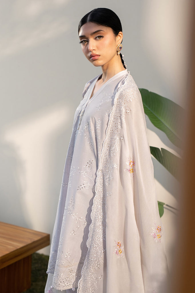 Cross Stitch | Emb Lawn Mahiri 26 | PERSIAN VIOLET - Luxury Dress - available at Maria Faisal in UK and USA.