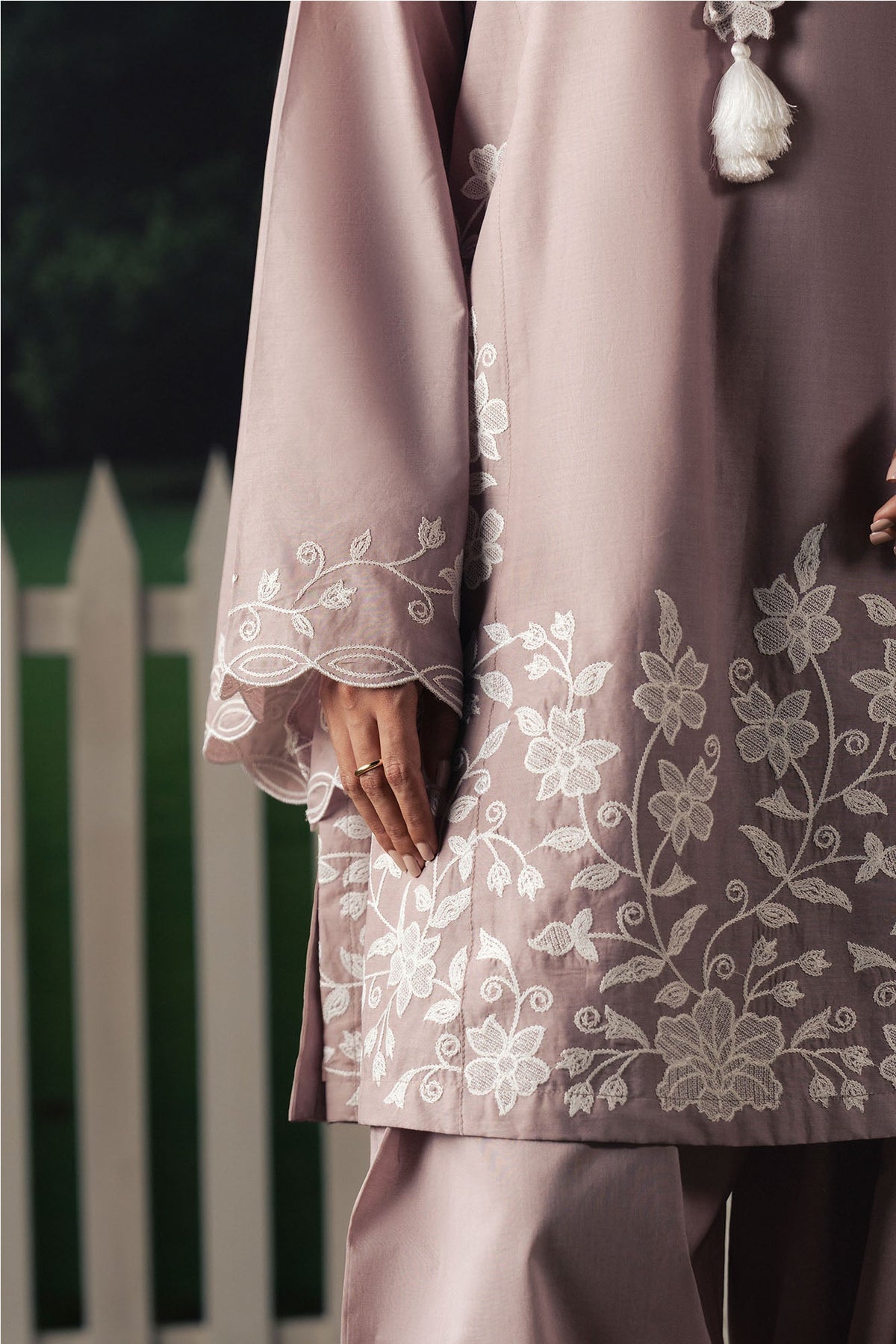 Cross Stitch | The Moonsoon Edit 26 | MAUVE WHISPER-3PC EMBROIDERED SUIT - Luxury Dress - available at Maria Faisal in UK and USA.