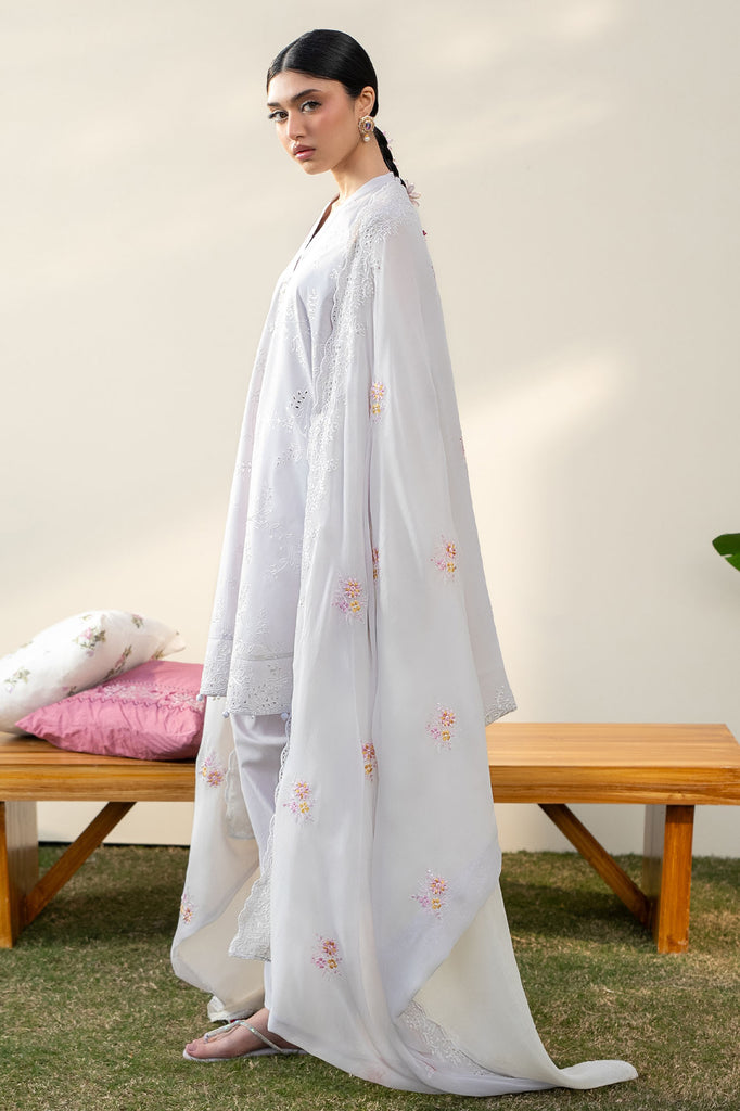 Cross Stitch | Emb Lawn Mahiri 26 | PERSIAN VIOLET - Luxury Dress - available at Maria Faisal in UK and USA.