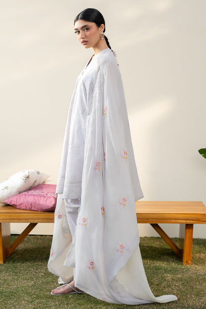 Cross Stitch | Emb Lawn Mahiri 26 | PERSIAN VIOLET - Luxury Dress - available at Maria Faisal in UK and USA.