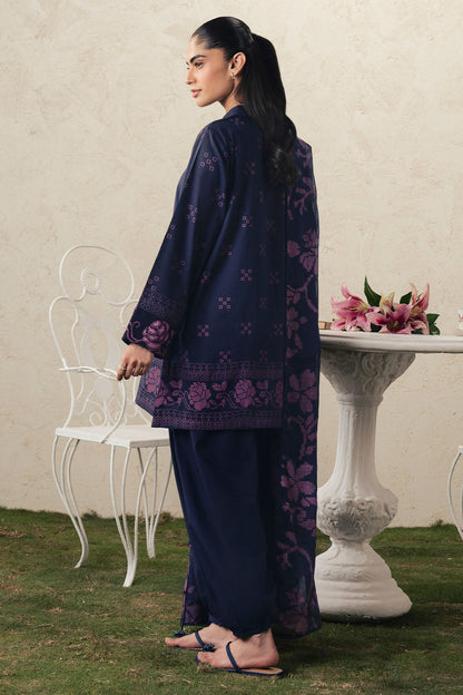 Cross Stitch | The Moonsoon Edit 26 | MAGENTA MUSE-3PC PRINTED SUIT - Luxury Dress - available at Maria Faisal in UK and USA.