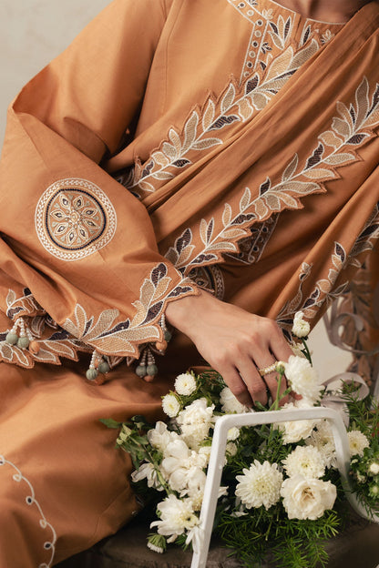 Cross Stitch | The Moonsoon Edit 26 | AMBER DUNE-3PC EMBROIDERED SUIT - Luxury Dress - available at Maria Faisal in UK and USA.