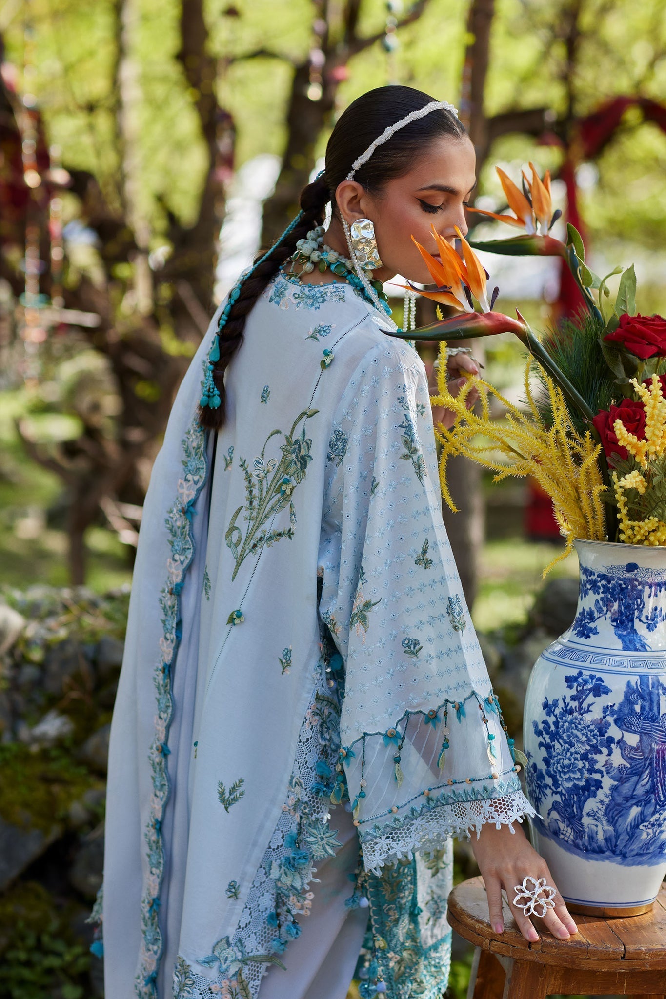 Elan | Kashmee Legacy Lawn 26 | MEHRVAAN (EL26-10 B) - Luxury Dress - available at Maria Faisal in UK and USA.