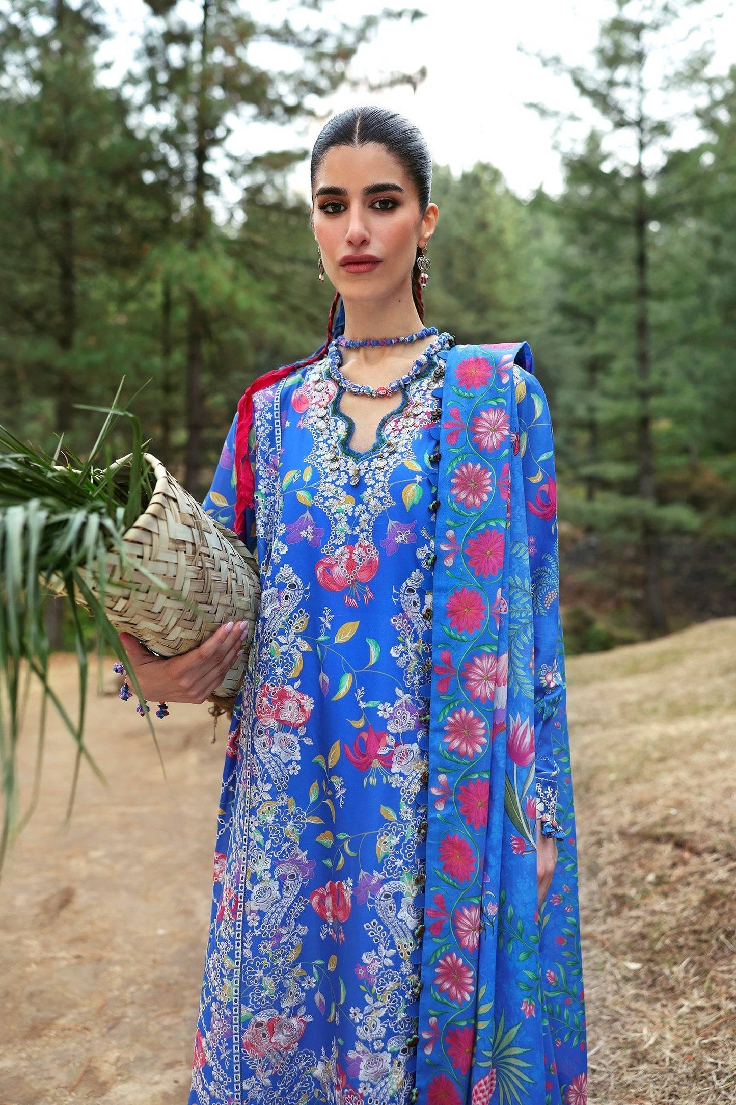 Zaha | Lawn 25 | ZAYANA (ZL25-01 B) by Maria Faisal - Registered Vendor of : Zaha - type : Ladies Clothes - 100% original wedding dresses