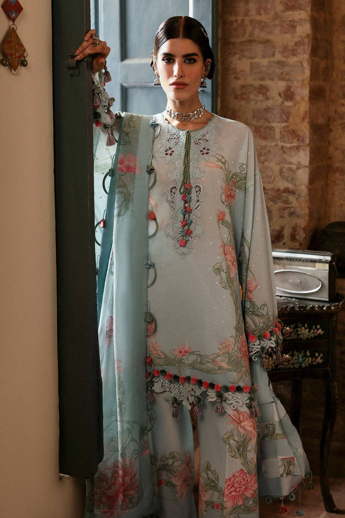 Zaha | Festive Lawn 25 | KHUSBU (ZF-25-09) by Maria Faisal - Registered Vendor of : Zaha - type : Ladies Clothes - 100% original wedding dresses