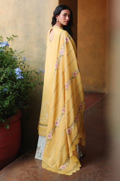 Cross Stitch | Eid Lawn Edit 26 | PETAL DRAPES - Luxury Dress - available at Maria Faisal in UK and USA.