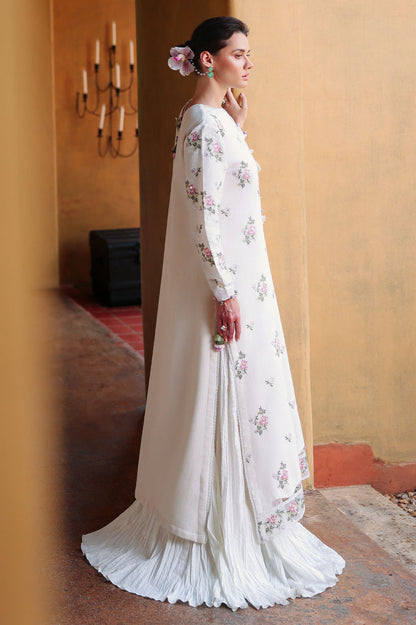 Cross Stitch | Eid Lawn Edit 26 | GARDEN IVORY - Luxury Dress - available at Maria Faisal in UK and USA.