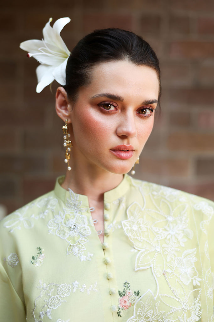 Cross Stitch | Eid Lawn Edit 26 | CITRUS LACE - Luxury Dress - available at Maria Faisal in UK and USA.