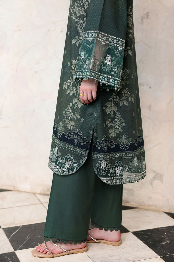 Cross Stitch | Eid Lawn Edit 26 | FOREST MUSE - Luxury Dress - available at Maria Faisal in UK and USA.