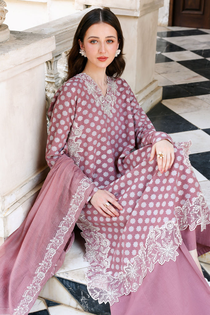 Cross Stitch | Eid Lawn Edit 26 | ASH ROSE - Luxury Dress - available at Maria Faisal in UK and USA.