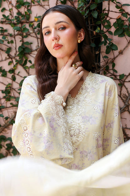 Cross Stitch | Eid Lawn Edit 26 | ORCHID FLARE - Luxury Dress - available at Maria Faisal in UK and USA.